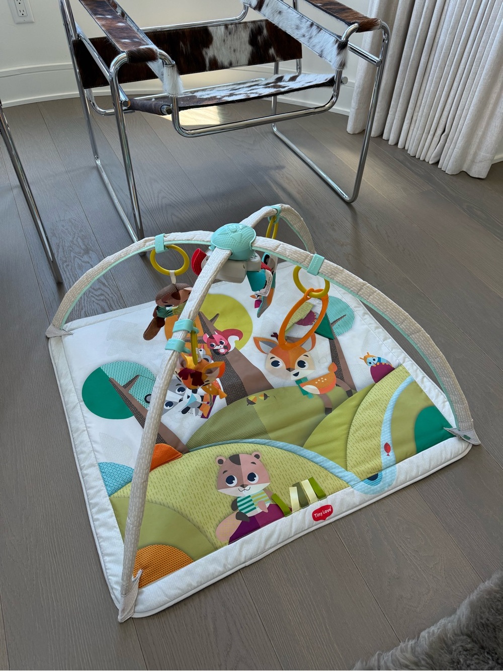 Multi-Activity Green Baby Play Gym with Hanging Toys